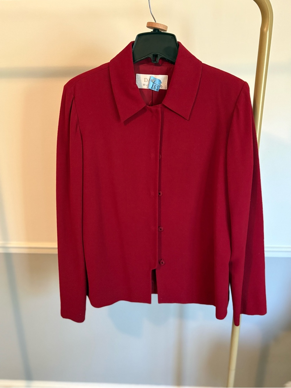 Vintage Dana Buchman Red Women's Button-Front Jacket